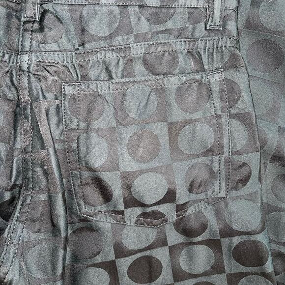 Elie Tahari Vintage Tone on Tone Circles Black Trouser Pants Size 4P Petite - Picture 8 of 12